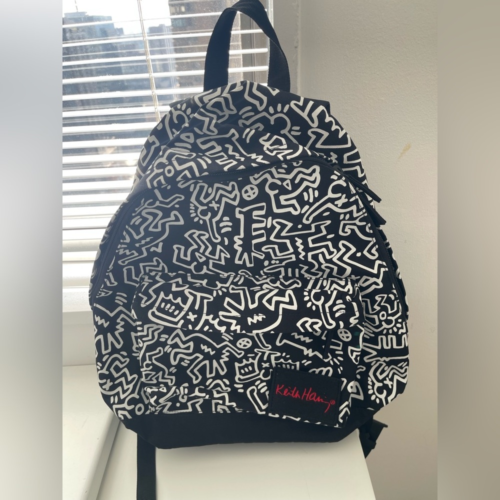 Never used! Keith Haring Limited Edition Black and White Backpack
